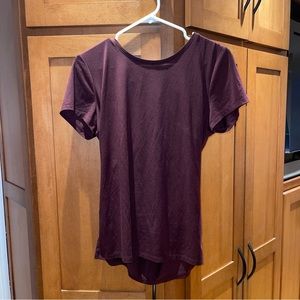 Maroon Athleta Scrunch Back Top